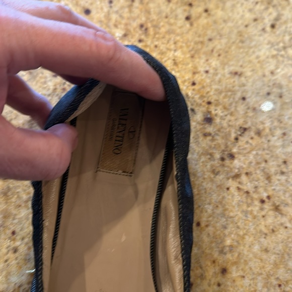 Valentino denim flower ballet flats size 40 - Picture 5 of 8